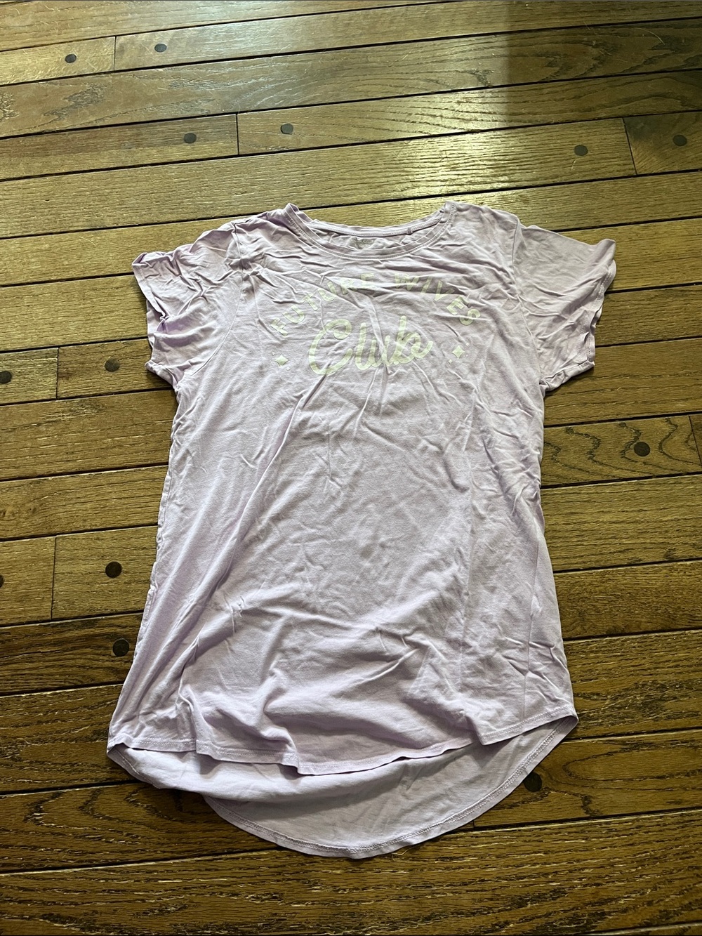 Women's Lavender Short Sleeve Sleep Tee with Script Accent